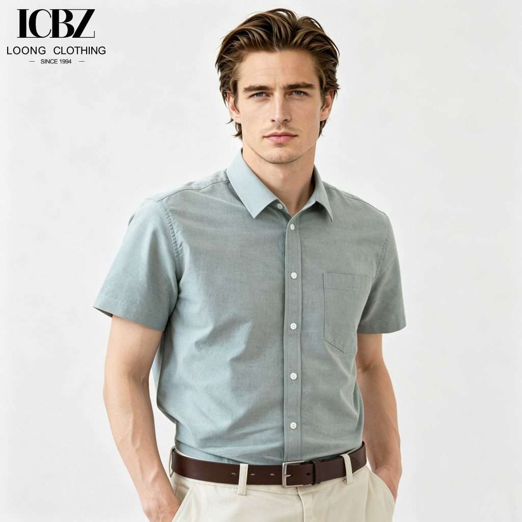 Men’s Custom Solid Color 100% Cotton Shirt OEM Manufacturer Wholesale 6 1.1 6