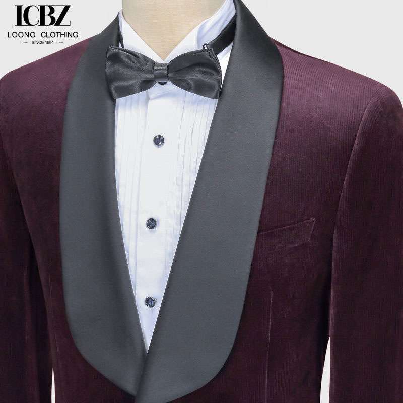 Men’s Black Shawl Lapel Tuxedo Suit