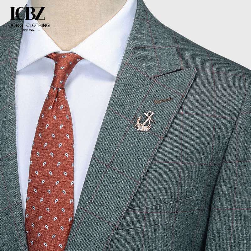 Men’s Green Plaid Suit