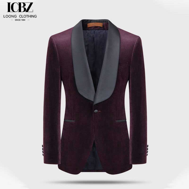 Men’s Black Shawl Lapel Tuxedo Suit