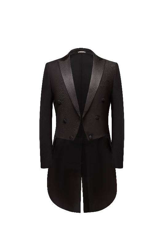 black tailcoat suit