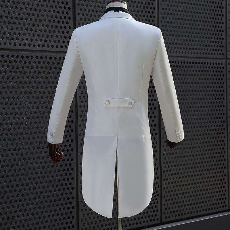 white tailcoat suit
